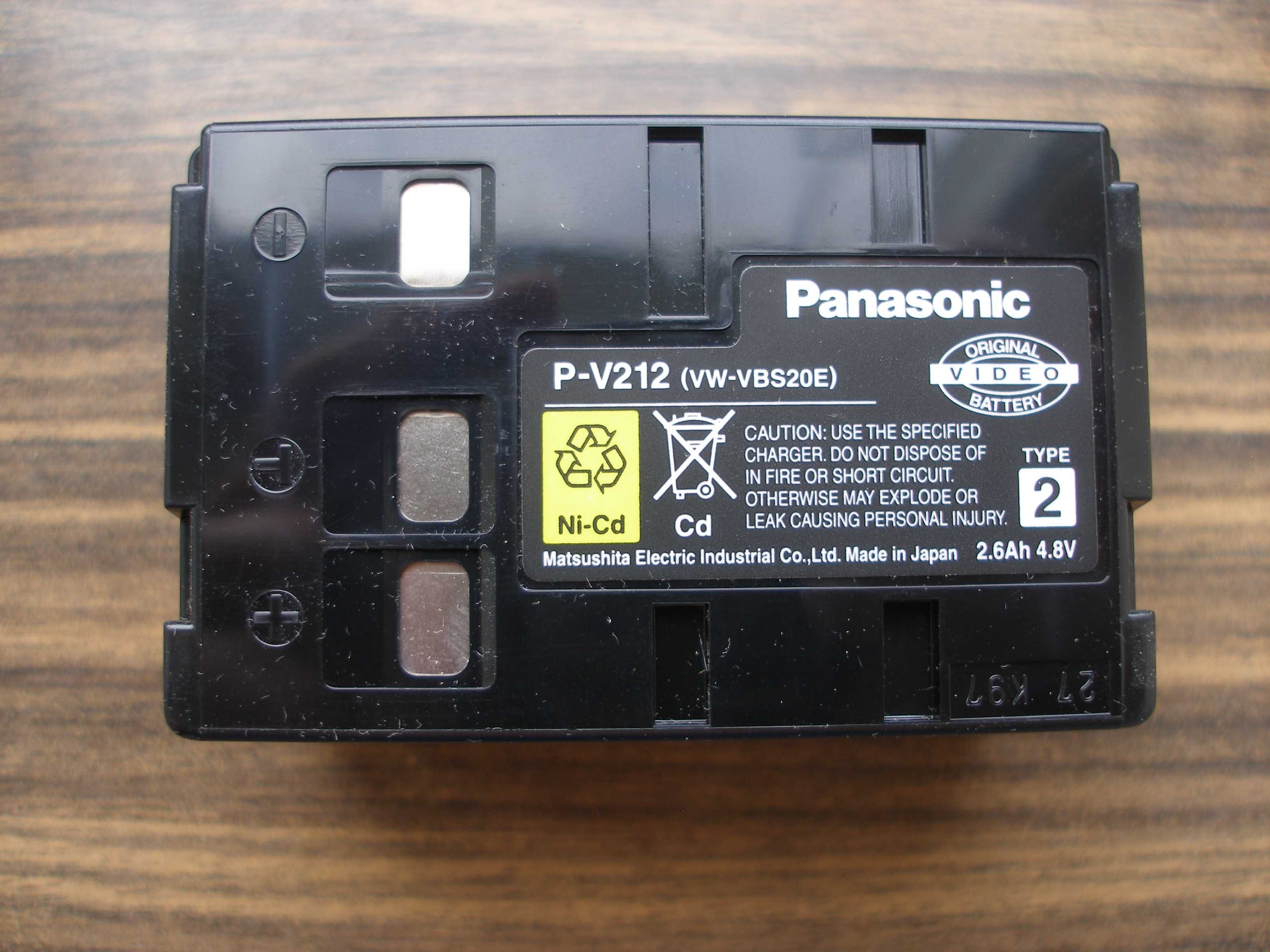 Akumulator do kamery VHS-C Panasonic P-V212 VW-VBS20E 2,6Ah 4,8V W-wa