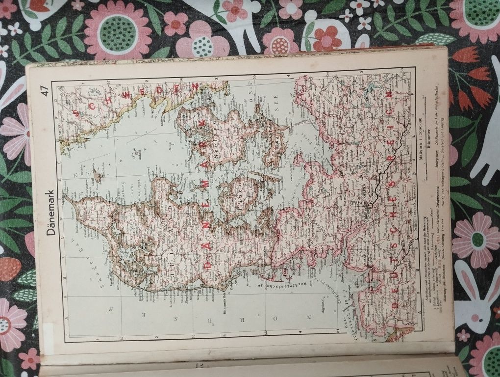 Stara Książka 1937 Olbrzymi Atlas