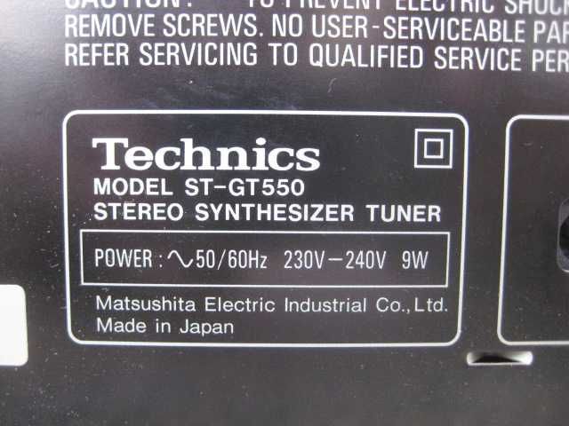 ST-GT550 Technics Stereo Synthesizer Tuner Radio
