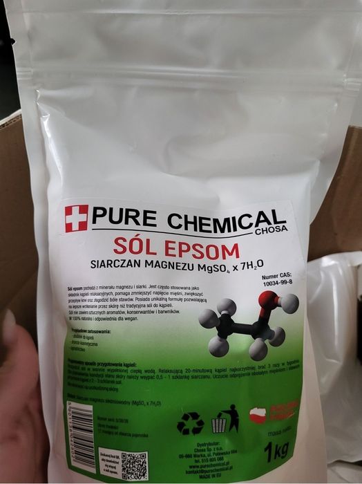 Sól Epsom do kąpieli 1kg NOWA