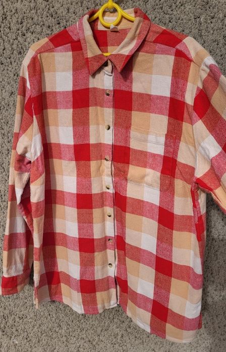 Kolorowa koszula w kratę oversize vintage