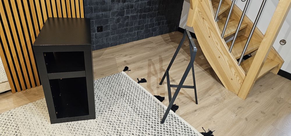 Ikea biurko podstawa do blatu biurka czarne nogi stołu