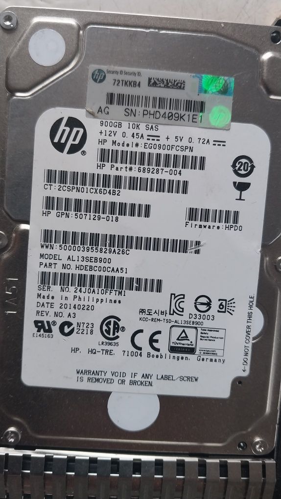 Жорсткий диск hp 900g eg0900fcspn eg0900fbvfq