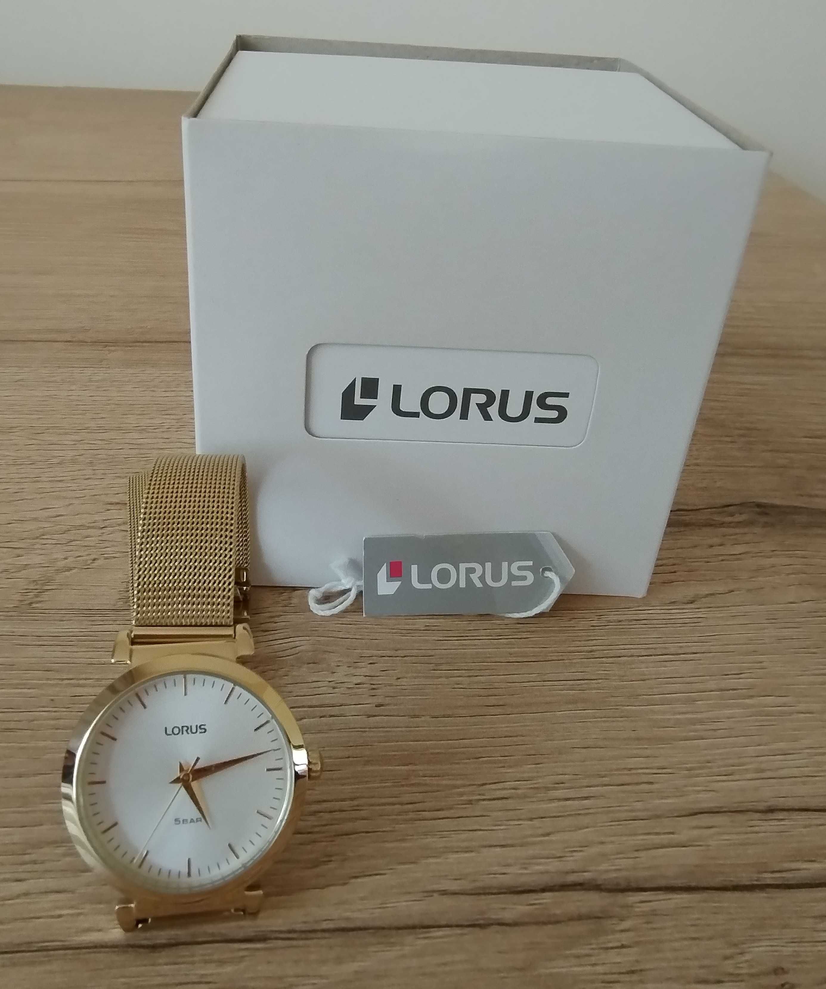 Zegarek Lorus RG208RX9, Złoty,bransoletka, koperta okrągła 32mm, 5ATM.
