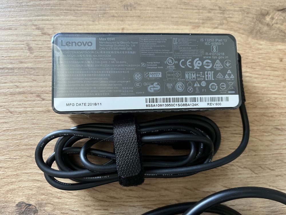Oryginalny zasilacz Lenovo Thinkpad 65W USB Type-C nowy