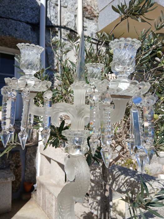 Lindíssimo  Candelabro Em Cristal