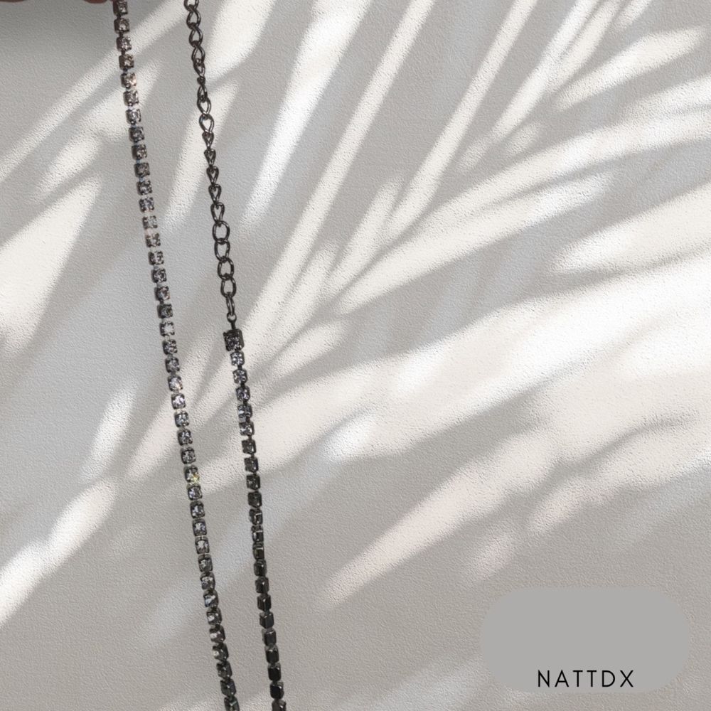 Naszyjnik choker srebro z cyrkoniami