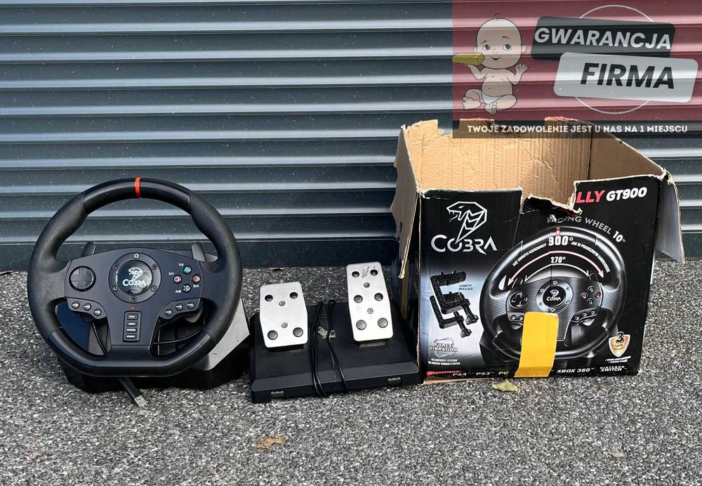Kierownica COBRA Rally GT900 (PC/PS3/PS4/XBOX ONE) | Używana | Sprawna
