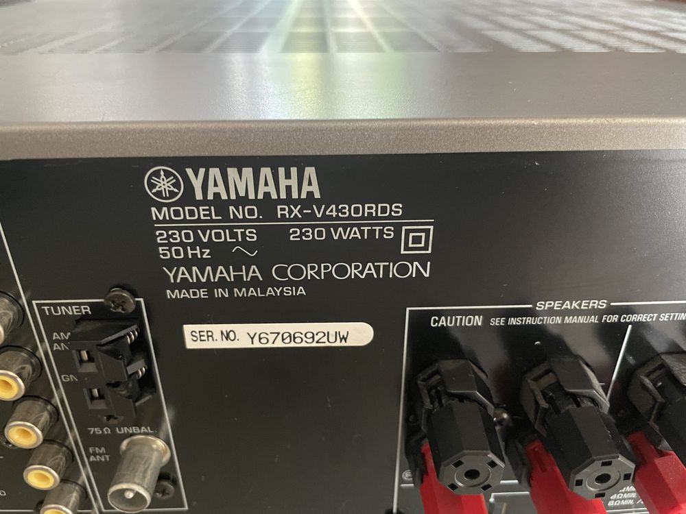Wzmacniacz Yamaha RX-V430RDS amplituner srebrny yst-sw005 nx-c230