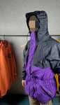Kurtka Helly Hansen wiosenna przeciwdeszczowa czarno fioletowa vintage