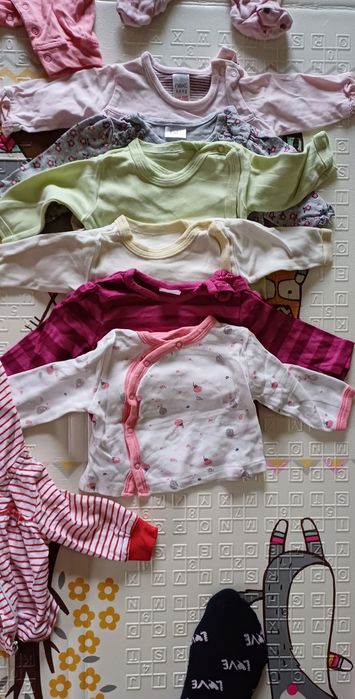 Wyprawka dla dziewczynki rozmiar 62, 48 sztuk