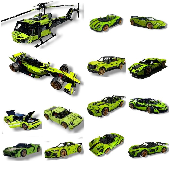 Кастомні Альтернативні інструкції LEGO Technic Ferrari, Bugatti, Ford.