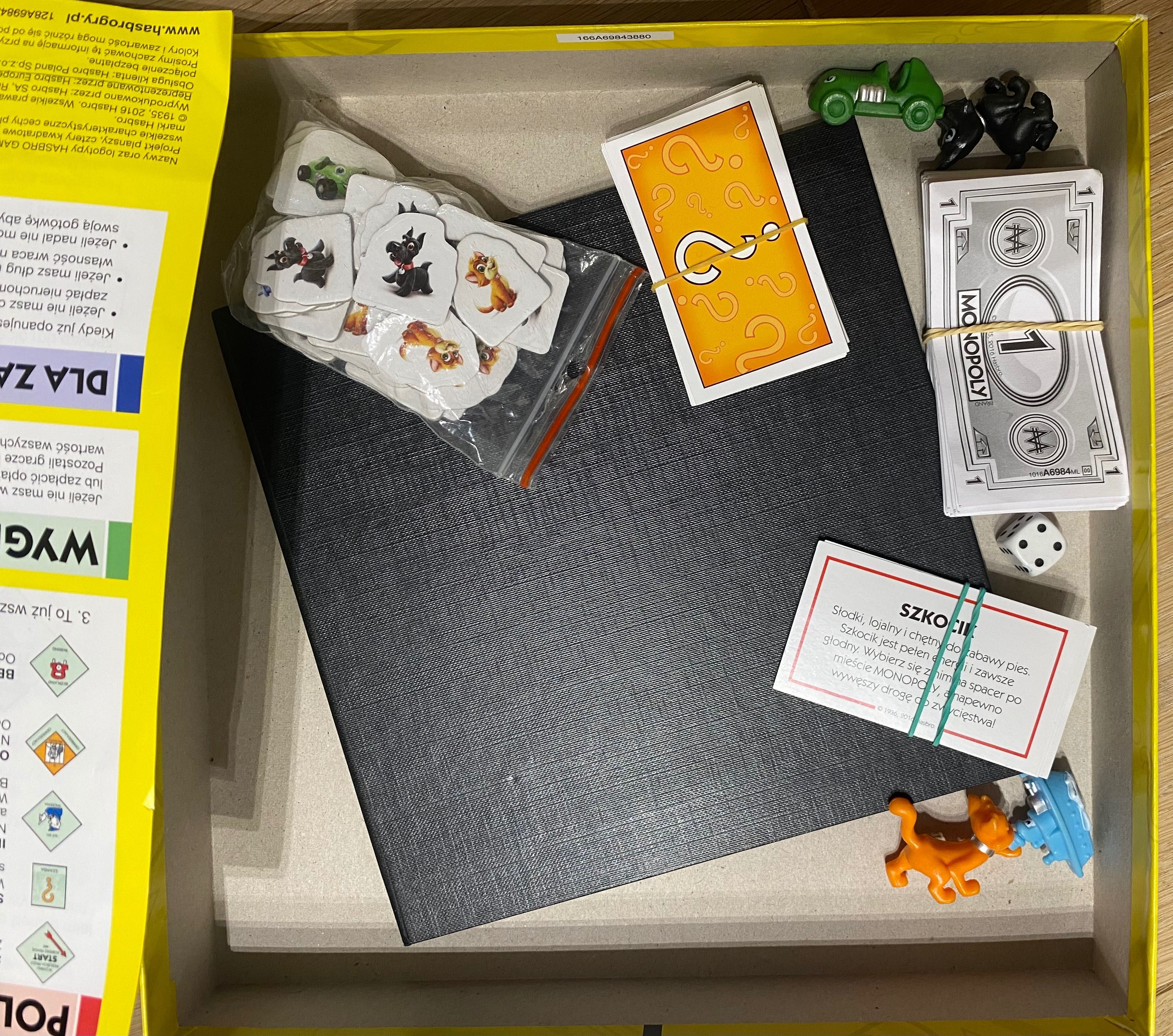 Oryginalna gra Monopoly Junior A6984 Statek Orzeszek Szkocik Autko