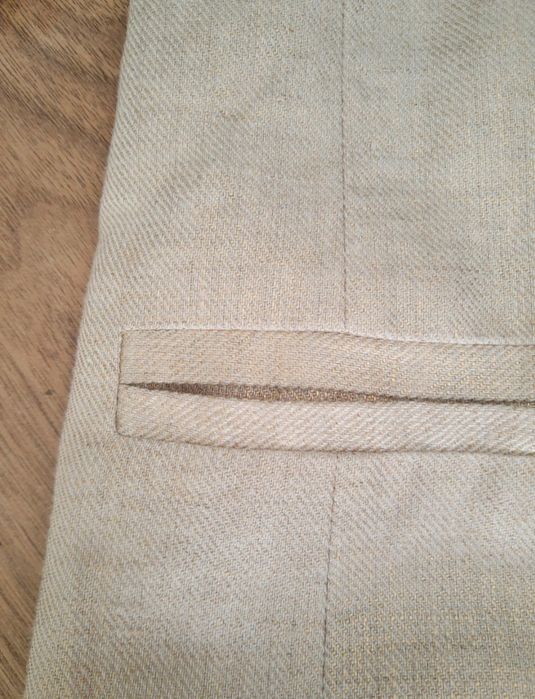 Zara Basic beżowy  płaszcz 100% len narzutka XS S old money