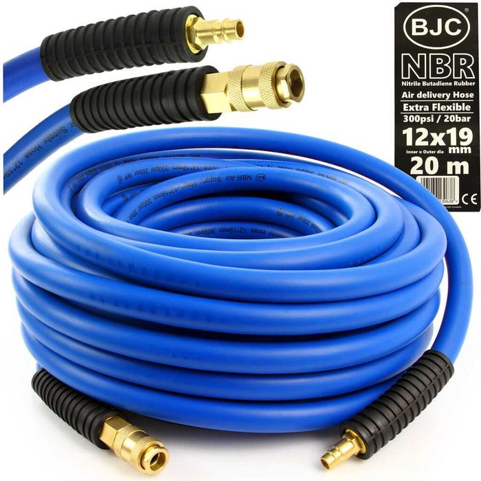 Wąż Ciśnieniowy NBR 12x19mm 20m  BJC  Pneumatyczny do Kompresora