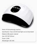Lampa UV LED do paznokci 114 W z uchwytem na telefon Profesjonalna
