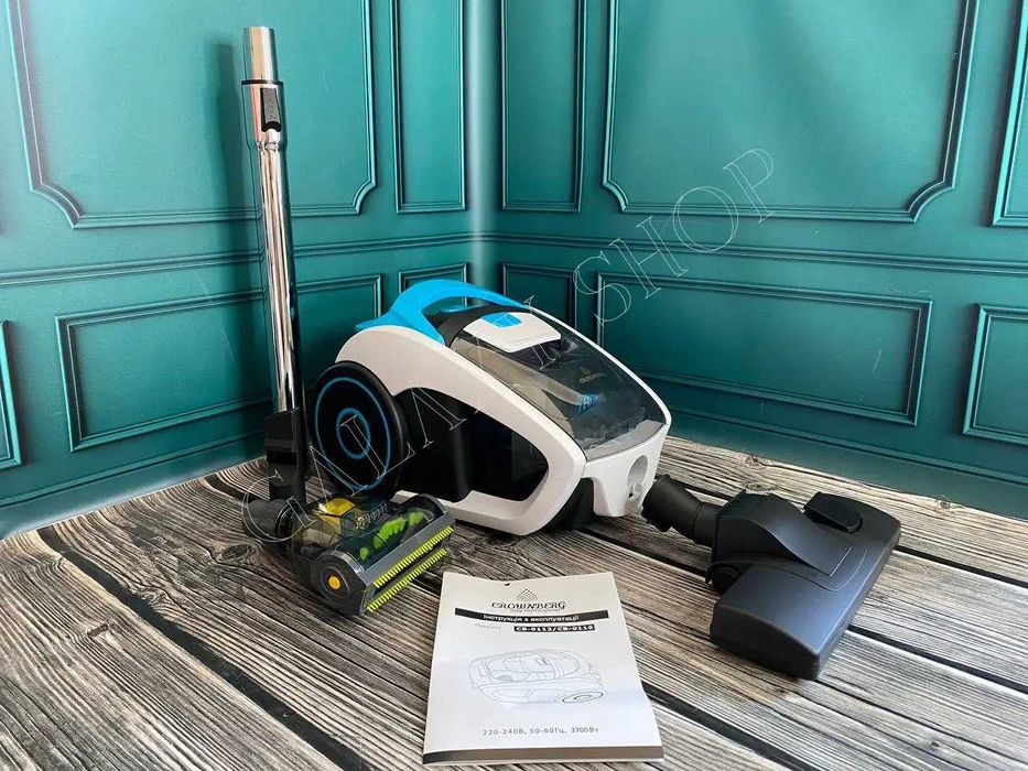 НЕМЕЦКИЙ мощный контейнерный пылесос с турбощеткой 3700W, CB-0116