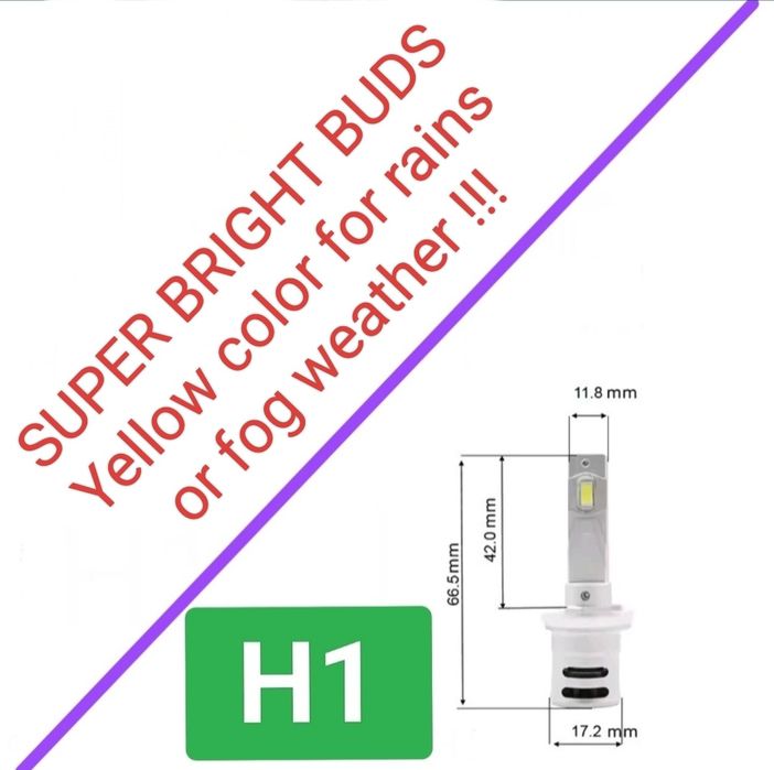 M2P H1,30w 3000k - суперові лед лампи,ідеальні в дощ та туманв туман