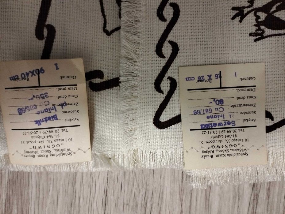 Serwetka Bieżnik Spółdzielnia Rzemieślnicza Ogniwo Zgoda PRL