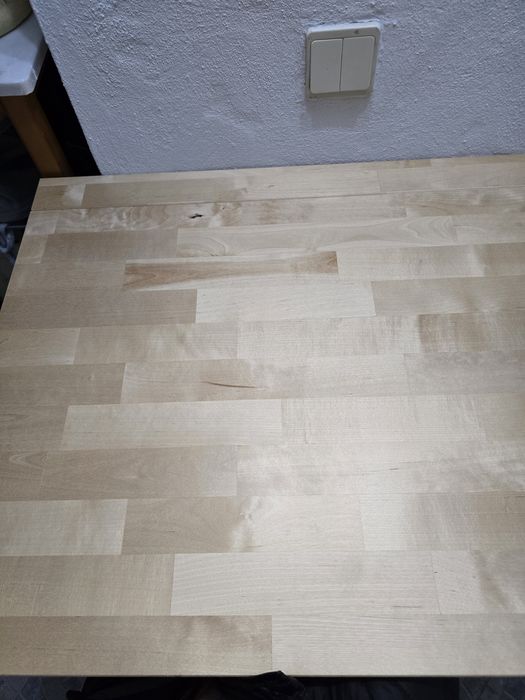 Mesa) Ikea Modelo "Norbo", Em Betula 79x59cm.