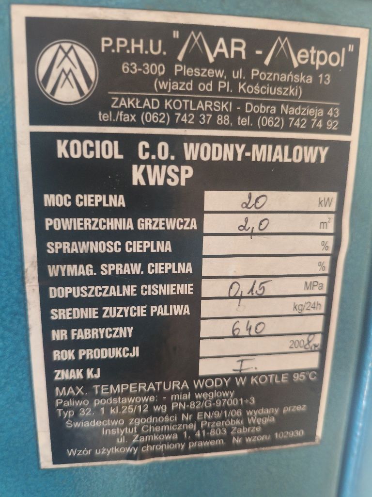 Piec na Eco groszek