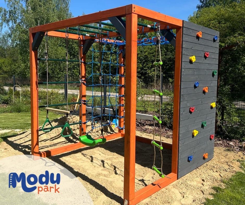 Modułowy Plac Rozrywki - Gucio - małpi gaj, hamak, siatka wspinaczkowa