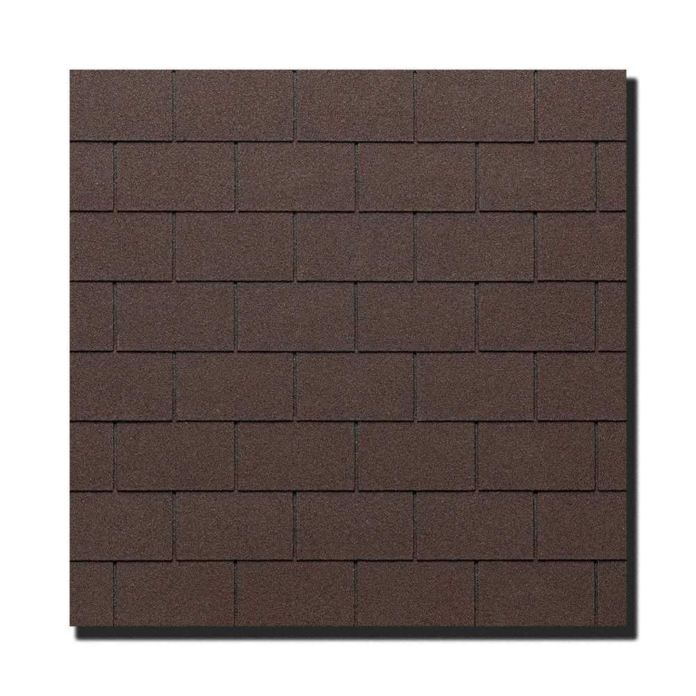 Tegola Eco Roof Rectangular brązowy  Gont bitumiczny, grubość 3 mm