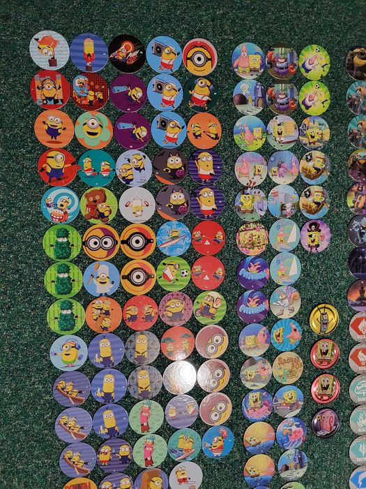 Kolekcja 203 tazosy tazos żetony Chipicao Minionki SpongeBob DC Comics