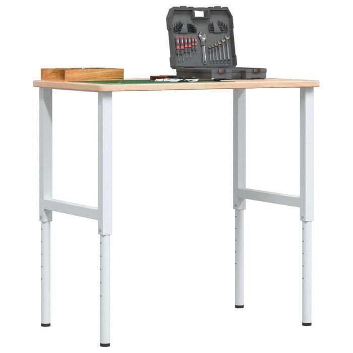 Vidaxl Stolik Roboczy, 100X60X(71,5-98) Cm, Drewno Dębowe, Prostokątny