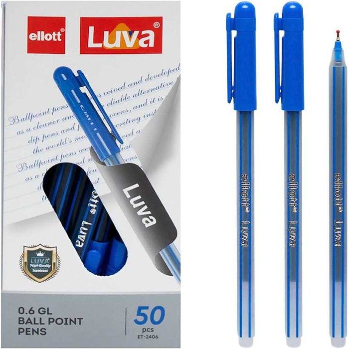 Ручка масляная -  Цвет синий красный