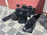 Wnętrze fotele sportsitze kanapa boczki bmw e46 coupe czarna skóra