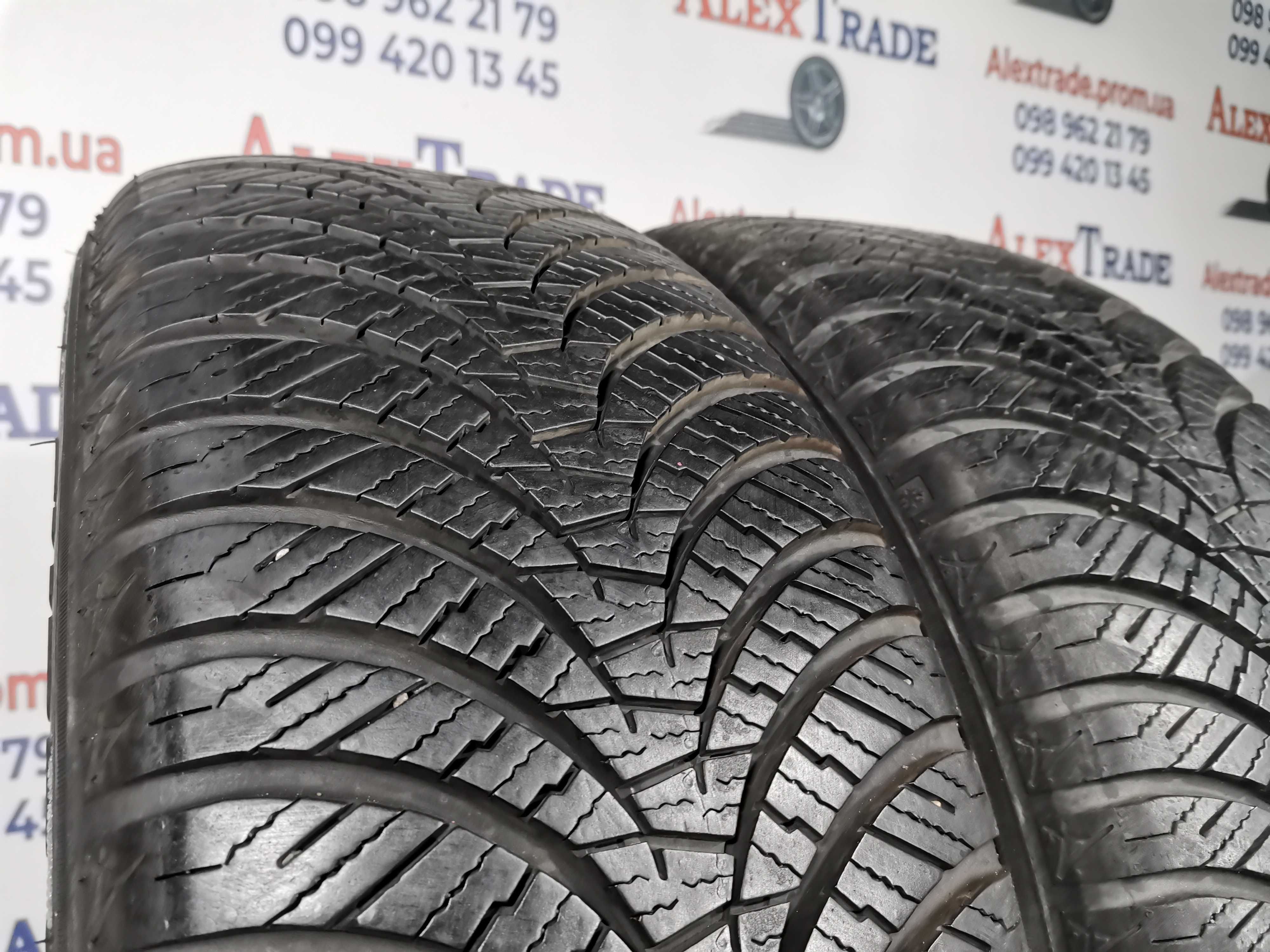 2 шт. 215/60 R16 Falken EuroAll Season AS210 шини б/у, 6-7 мм