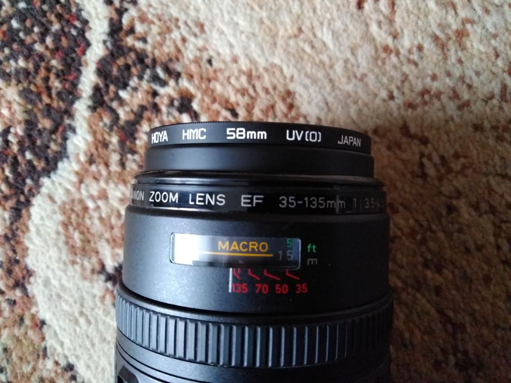 Body Canon EOS 500, obiektyw EF 35-135mm, filtr uv
