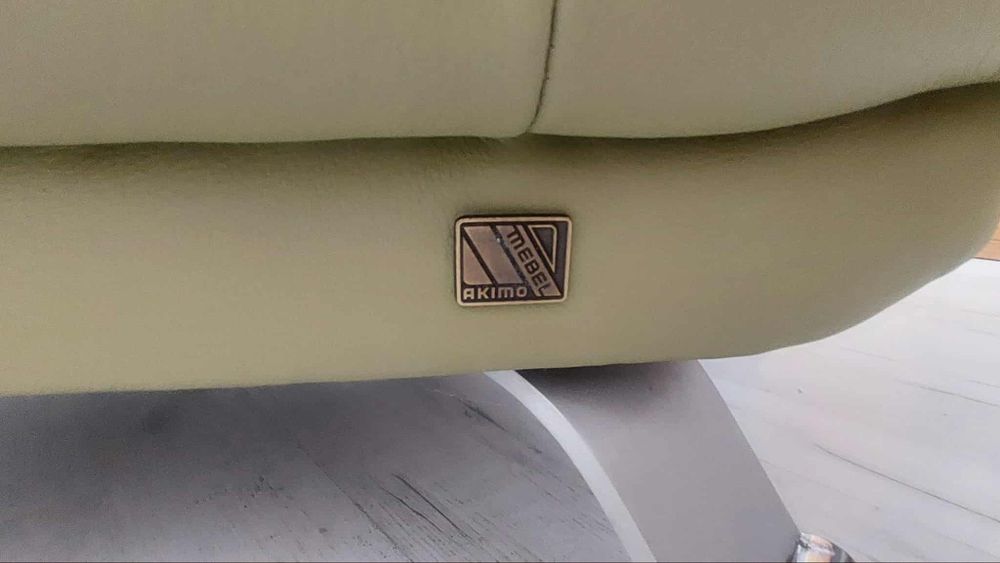 Zestaw wypoczynkowy ze skóry naturalnej Akimo meble Sofa +2 fotele