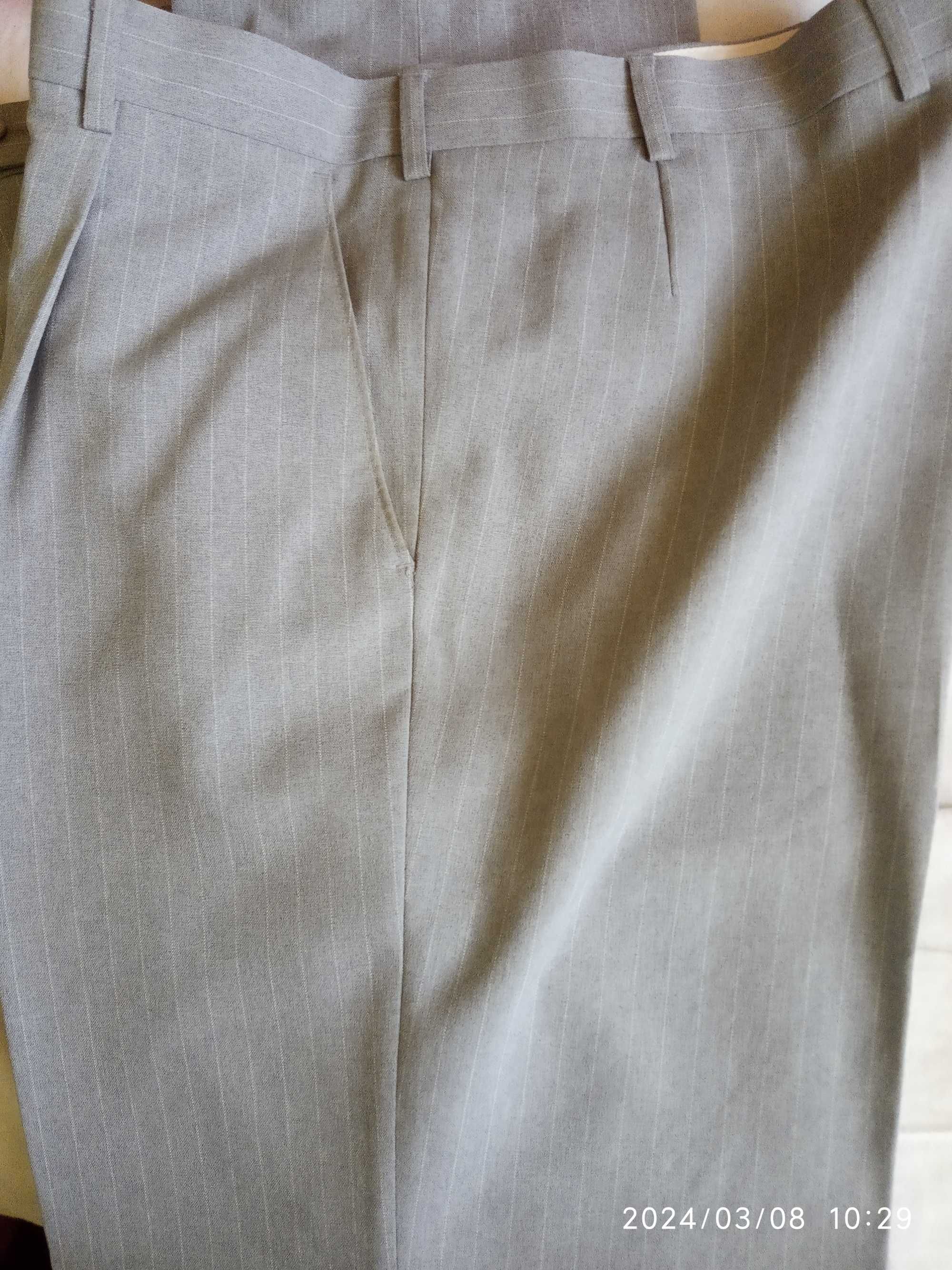 2 szt spodnie garniturowe -L/XL męskie