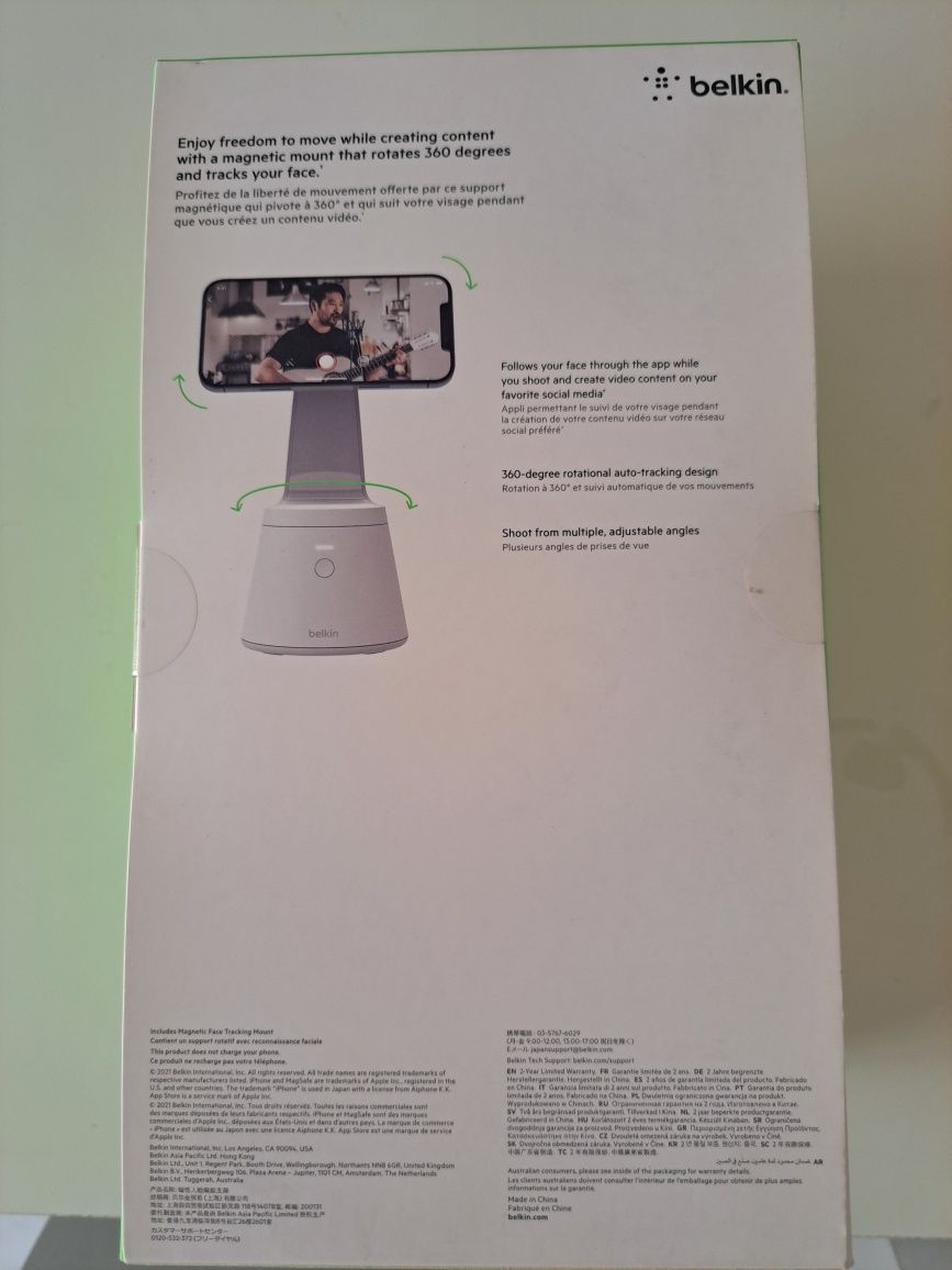 Suporte Magnético Belkin para Telemóvel - novo