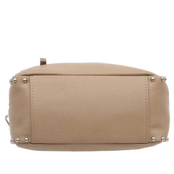 VERA PELLE torebka skórzana listonoszka z paskiem V167 c.zielona