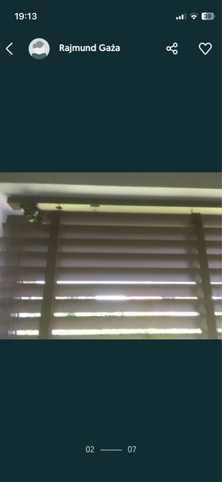 Żaluzja drewniana retro basswood 91x212cm