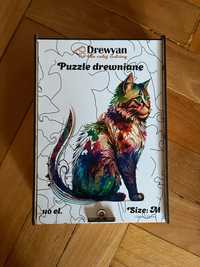 Puzzle kot drewyan drewniane kot