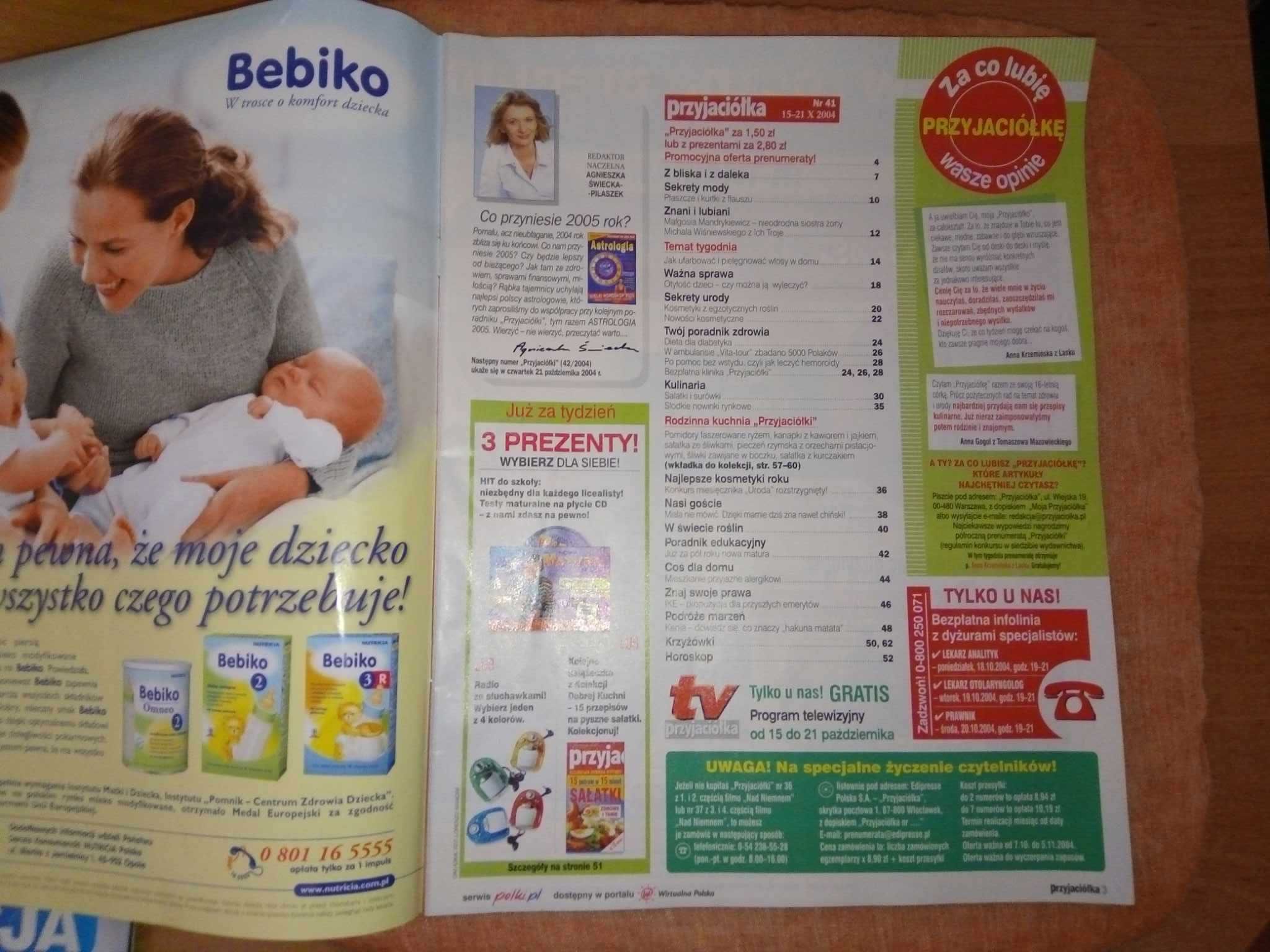 Tygodnik Gazeta Przyjaciółka nr 41 październik 2004 dobry stan (2935)