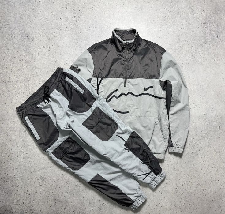 Спортивный Костюм Нейлоновый Karl Kani С Большим Логотипом Ориг M-L