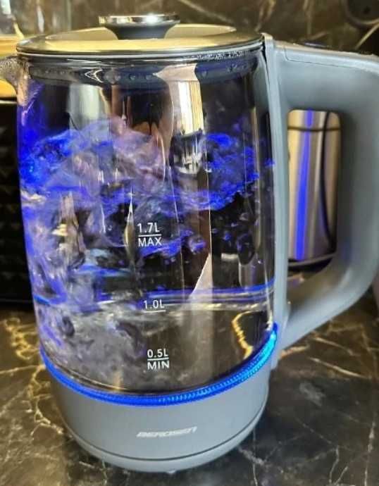 Czajnik Elektryczny Szklany Dotykowy Panel Sterowania 1,7L Berdsen