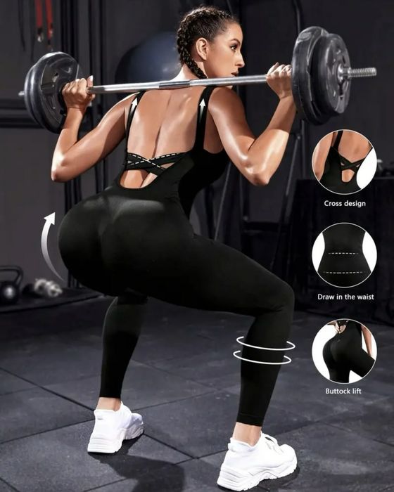 Женский фитнес комбинезон