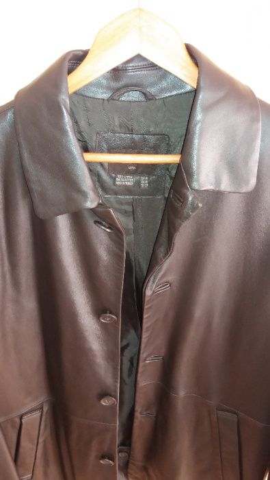 Casaco de Cabedal Novo Marca Zara