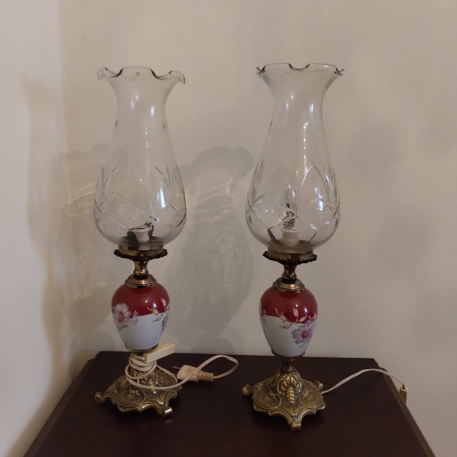 Lustre e  2 candeeiros pequenos