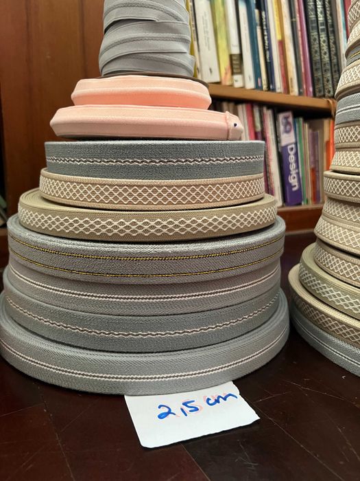 Elásticos em rolo – várias larguras (2 cm, 2,5 cm, 3 cm e 3,5 cm)