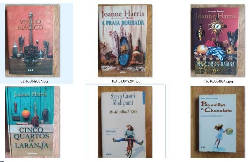 Vários livros-5€ cada-Joanne Harris/Sveva Casati Modignani/John Irving