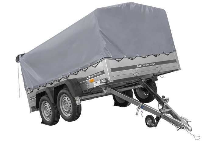 Przyczepka dwuosiowa GARDEN 265/2 KIPP 264x150 stelaż H800 + pokrowiec