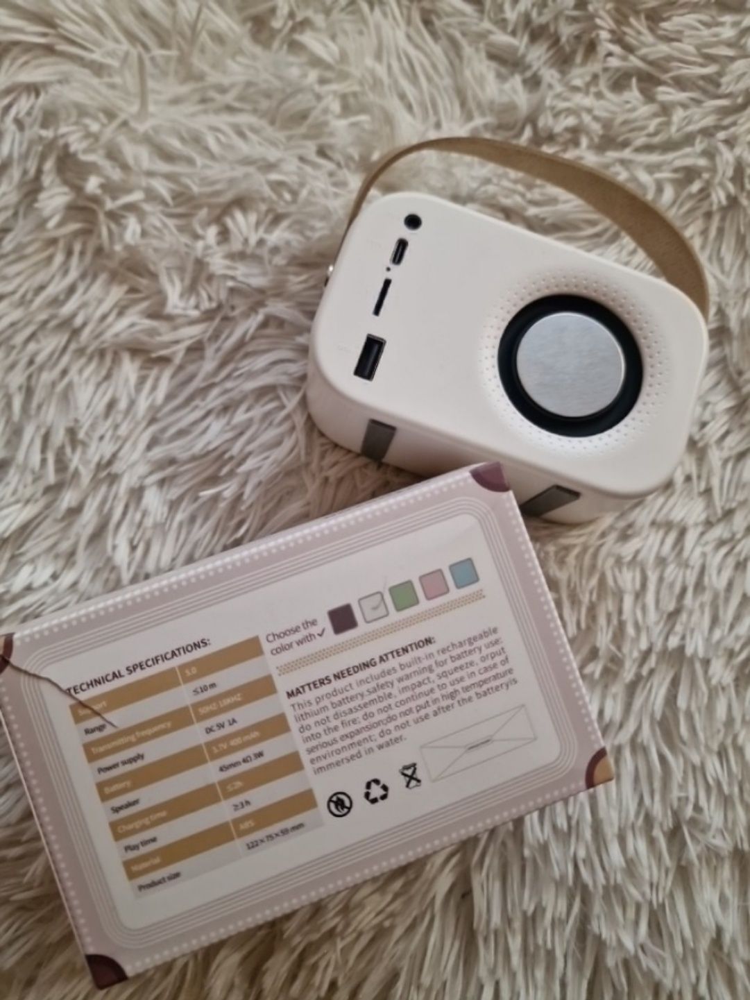 Колонка портативна Bluetooth ретро FM радіо 5Вт 400мАгод AC Prof DW13