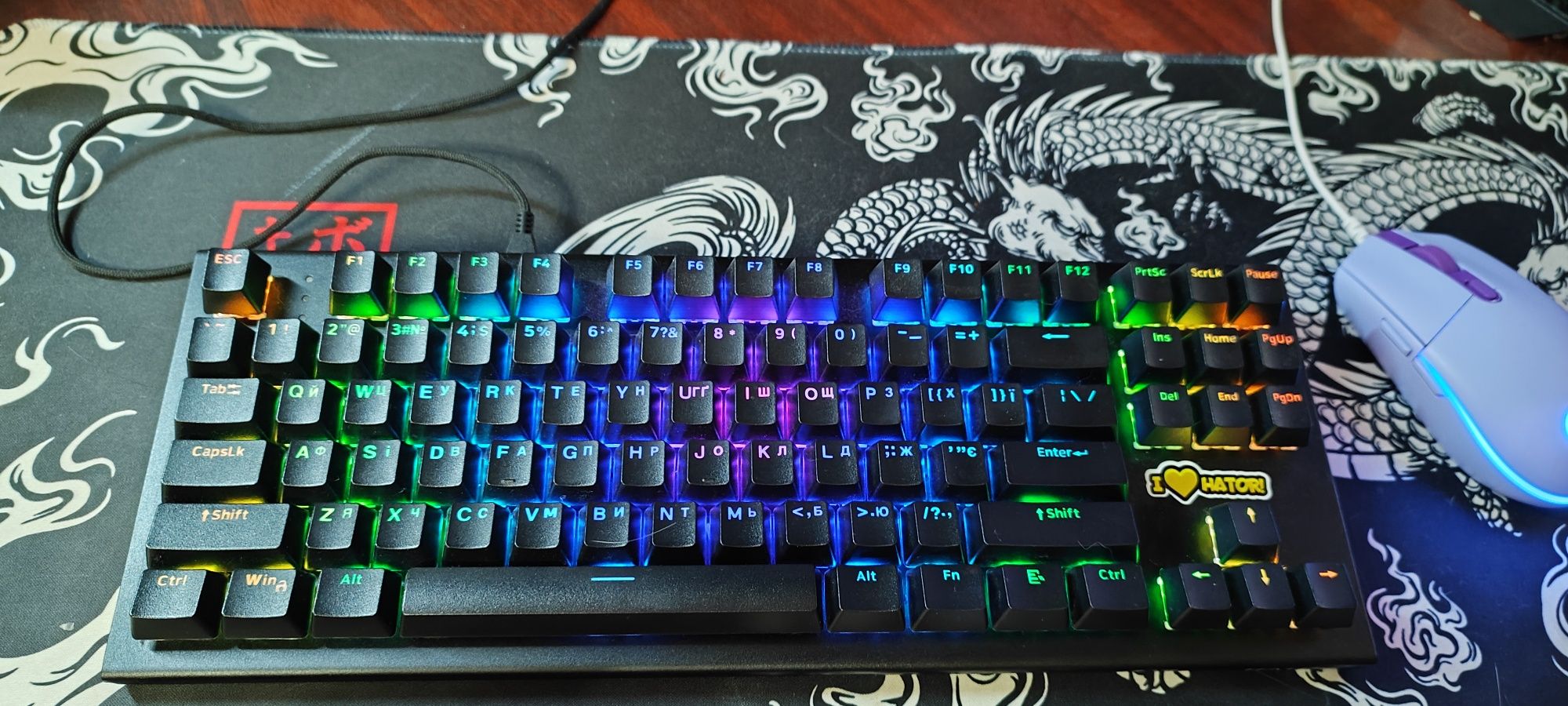 Клавіатура ігрова механічна HATOR HTK-550UA Black Gravity X TKL Or